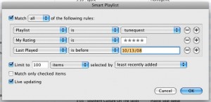 nostalgia smart playlist selectors